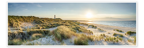 Poster Dune beach panorama on Sylt