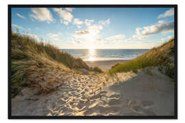 Gerahmter Kunstdruck Dünen am Strand I - Jan Christopher Becke