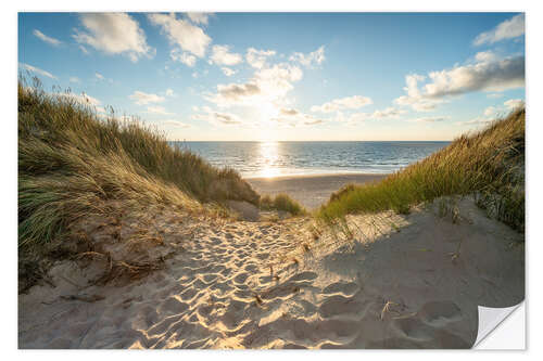 Selvklebende plakat Dunes On the Beach I