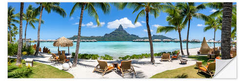 Selvklæbende plakat Vacation on Bora Bora