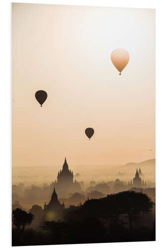 Foam board print Balloons over the temples, Burma