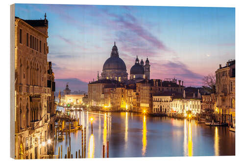 Holzbild Sonnenaufgang in Venedig, Italien