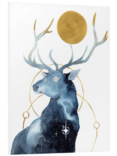 Foam board print The deer under a gold star