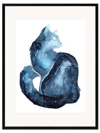 Framed art print Constellation Cat