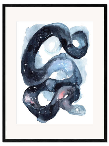 Impression artistique encadrée Serpent de constellation