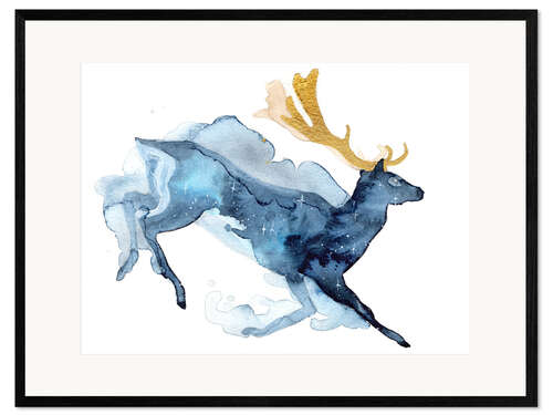 Framed art print Galaxy Fallow Deer