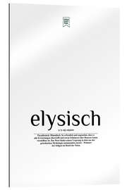 Gallery print Beautiful words - elysian (German)