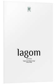 PVC-tavla Beautiful words - lagom (German)