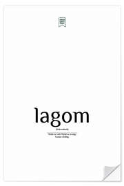 Naklejka na ścianę Beautiful words - lagom (German)