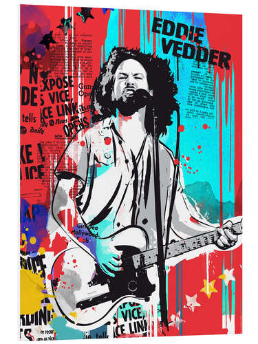 Foam board print Eddie Vedder Pearl Jam