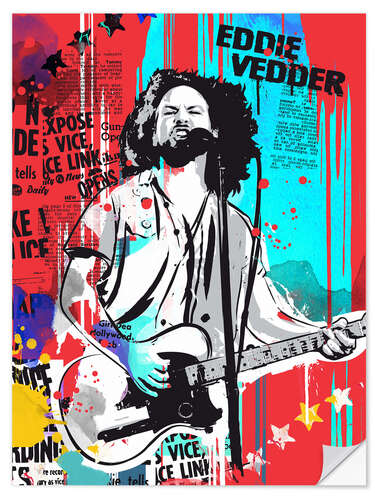 Wall sticker Eddie Vedder Pearl Jam