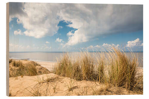 Hout print Wind and clouds on Sylt