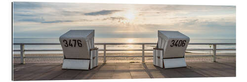 Gallery print Beach chairs on the west beach on Sylt