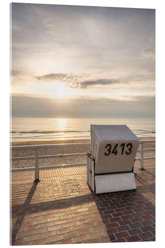 Cuadro de metacrilato Puesta de sol en Westerland West Beach