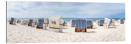 Gallery print Beach chairs on the North Sea coast