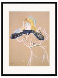 Gerahmter Kunstdruck Yvette Guilbert singt Linger Longer Loo