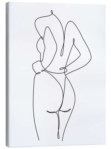 Canvas print Line art of a woman