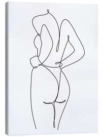 Canvas print Line art of a woman