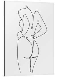 Magnettafel Strichgrafik einer Frau