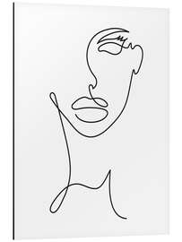 Tableau en aluminium Lineart Woman's Face I