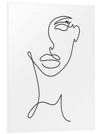 Foam board print Lineart Woman's Face I