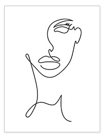 Poster Lineart Woman's Face I