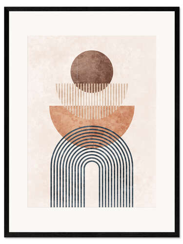 Kehystetty taidepainatus Abstract Geometric Shapes II