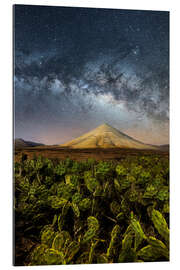 Gallery print Milky Way on volcanic landscape, Fuerteventura