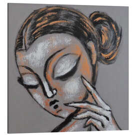 Aluminiumsbilde Reflecting Muse - Portrait