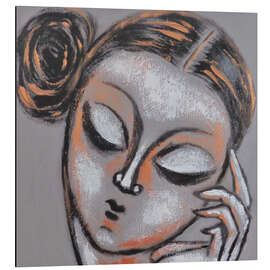 Magnettafel Denkende Muse - Porträt