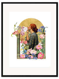 Gerahmter Kunstdruck Die Seele der Rose - Collage