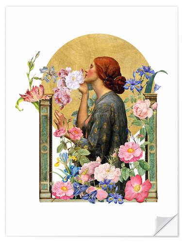 Wandsticker Die Seele der Rose - Collage