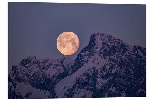 PVC print Full moon over the mountains