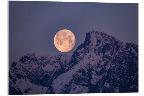 Gallery print Full moon over the mountains