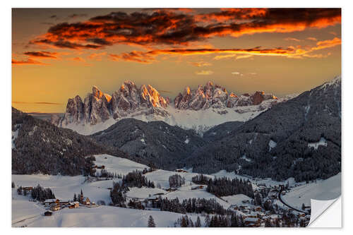 Wall sticker Magic Sunset in the Alps