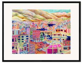 Impression artistique encadrée City in Sunshine