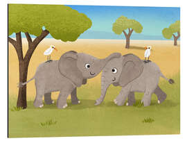 Magnettafel Elefanten Geschwister