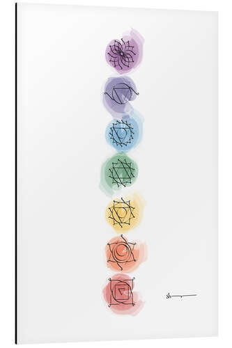 Tableau en aluminium Chakras