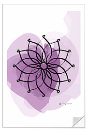 Selvklebende plakat Crown Chakra (Sahasra)