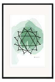 Gerahmter Kunstdruck Herzchakra (Anahata)