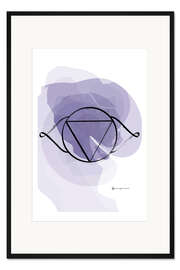 Gerahmter Kunstdruck Drittes Auge Chakra (Anja)