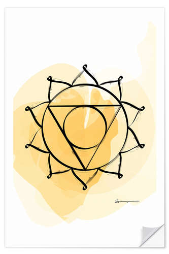 Vinilo para la pared Solar Plexus Chakra (Manipura)