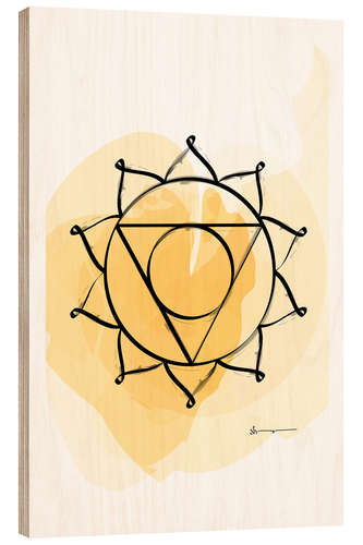 Tableau en bois Solar Plexus Chakra (Manipura)