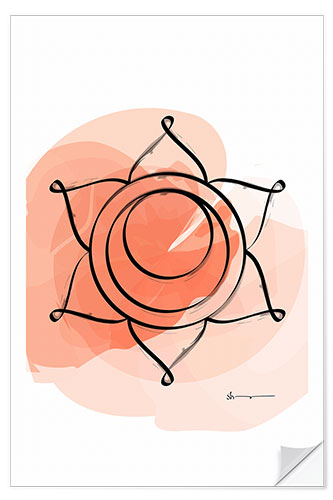 Selvklebende plakat Sacral Chakra (Svadisthana)