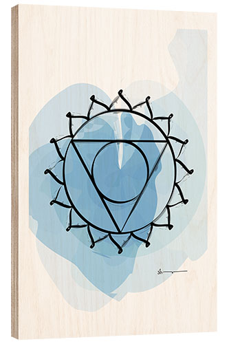 Wood print Throat Chakra (Vishuddhi)