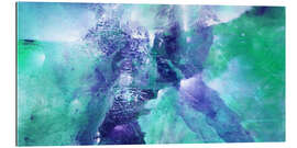 Gallery print Abstract composition: green meets purple and turquoise