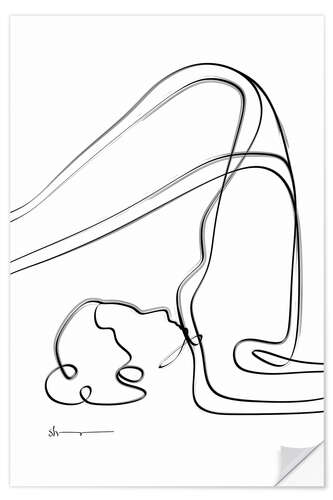 Wandsticker Der Pflug (Halasana)