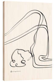 Tableau en bois Plow Pose (Halasana)