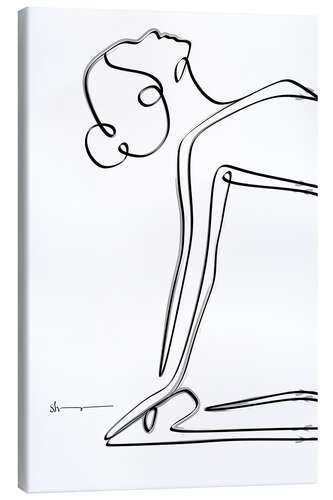 Canvas print Camel pose detail (Ustrasana)