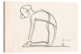 Tableau en bois Camel Pose (Ustrasana)